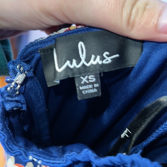 Shea Navy Blue Floral Print Jumpsuit! - Picture 4 of 12